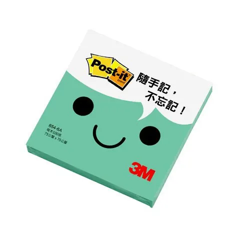 Post-it 可再貼便利貼654-6A便條紙 湖水綠