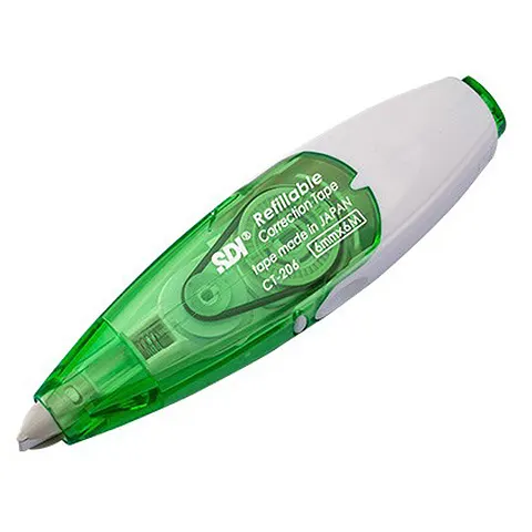 SDI手牌 CT-206 iPUSH輕鬆按修正帶 綠 6mm*6M	