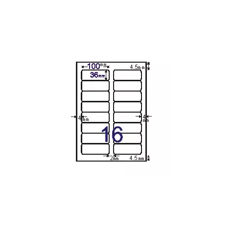 L36102 #9 A4 三用電腦標籤 16格
