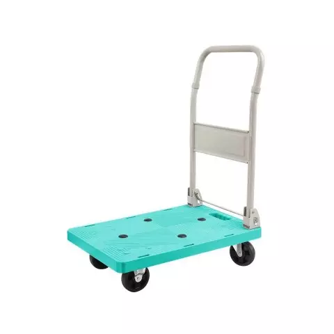 TRENY 超靜音日式塑鋼手推車-100KG(59.5x40cm平面)(需自行DIY安裝輪子)