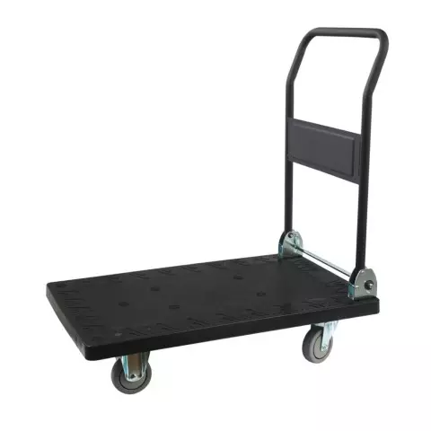 TRENY 台灣製造 日式低噪音塑鋼手推車-300KG/展開:84公分/摺和:26公分
