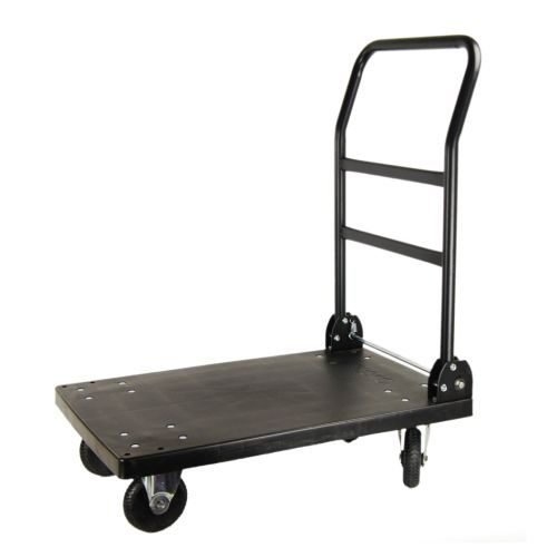 TRENY 台灣製造 塑鋼手推車-300kg/載板尺寸:47.5x74cm(需自行DIY安裝輪子)