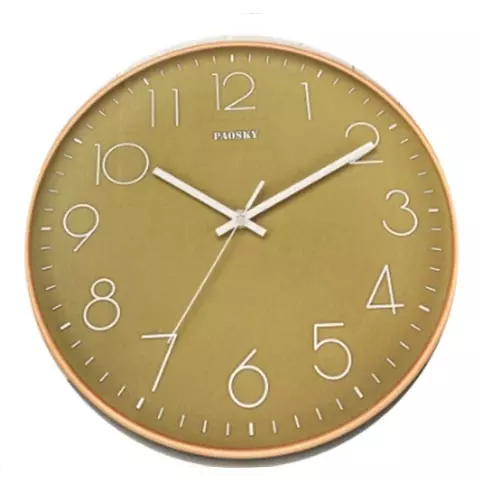 PAOSKY W-9179 北歐風木紋框靜音時鐘