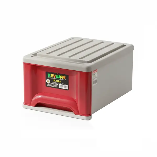 聯府KEYWAY K092 抽屜整理箱 紅 9.6L