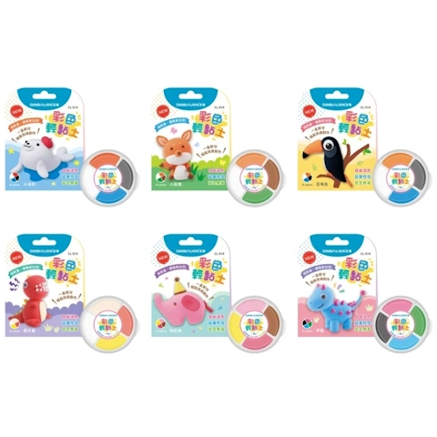 SIMBALION雄獅 CL-514  彩色輕黏土(6款入/組)