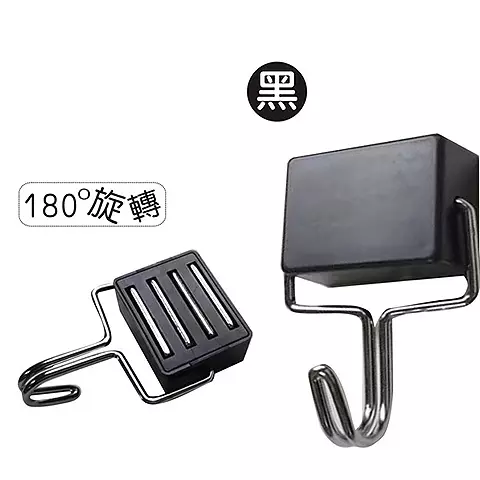 巨匠 T7045114-1方形強力磁鐵掛鉤-黑
