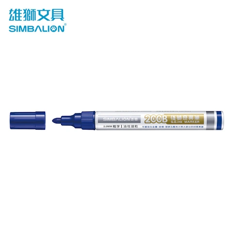 200B 雄獅奇異筆 藍-油性速乾粗字