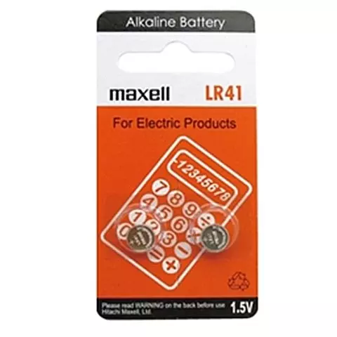 MAXELL LR41 水銀電池 1.5V 2入一卡