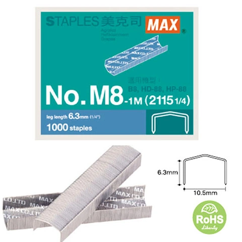 MAX-M8-1M (2115 1/4) 釘書針